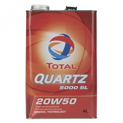 توتال 5000 فلزی 4 لیتری 20w50